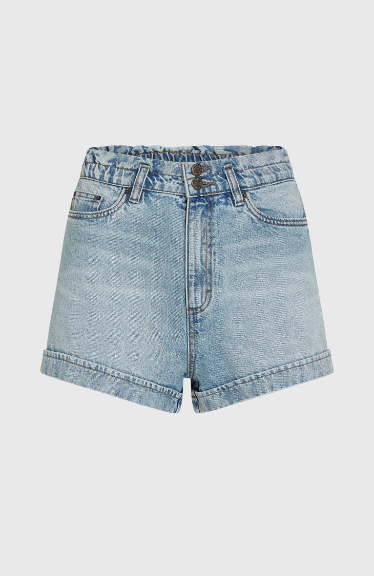 Tasia Paperbag Shorts | Denim Blue