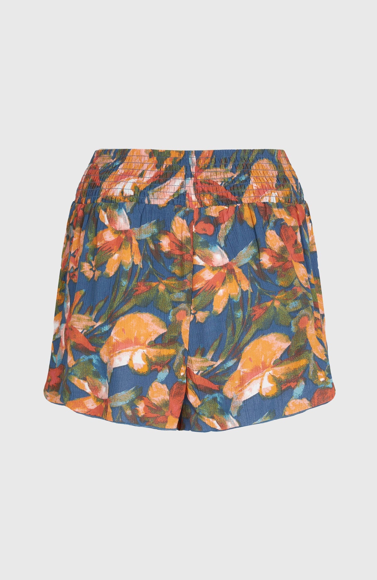 Johnny Smocked Waist Shorts | Blue Painted Tropics