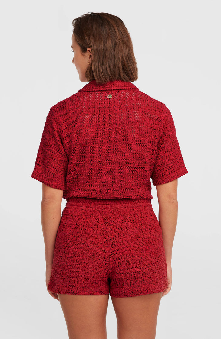 O'Riginals Crochet Shorts | Midnight Poppy