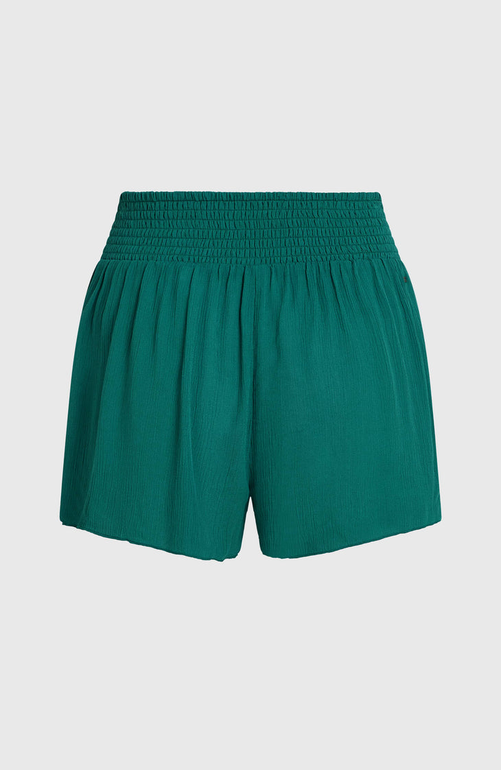 Johnny Smocked Waist Shorts | Botanical Heat