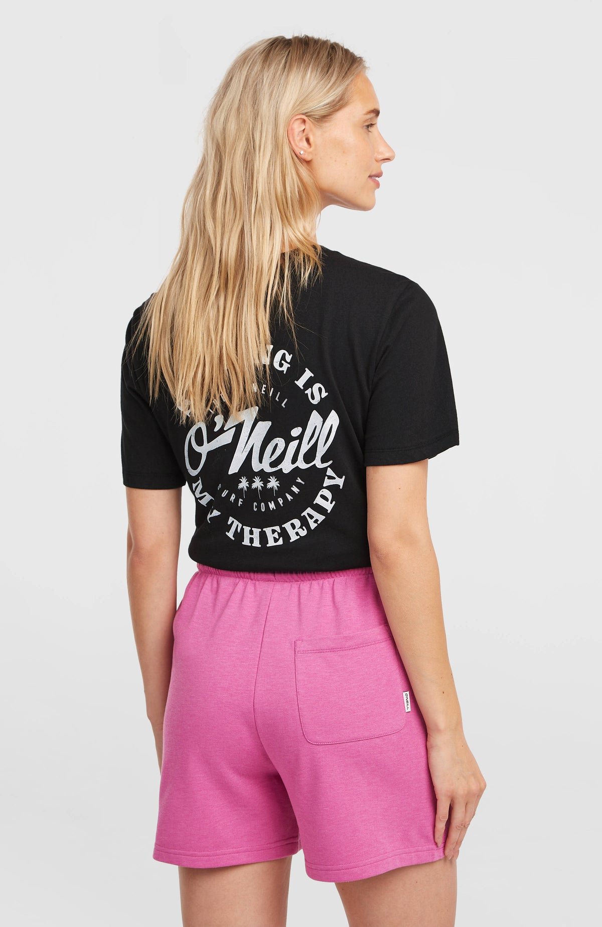 Essentials Script Sweatshorts | Electric Fuschia