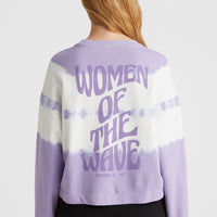 Women Of The Wave Crew Sweatshirt | Purple Tie Dye
