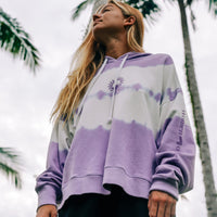 Women Of The Wave Hoodie | Purple Tie Dye