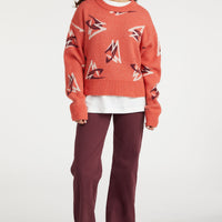 Anchorage Knit Pullover | Red Knit Mountains