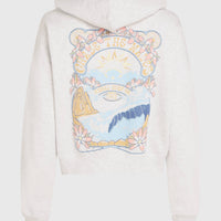 Beach Vintage Full Zip Hoodie | White Melange