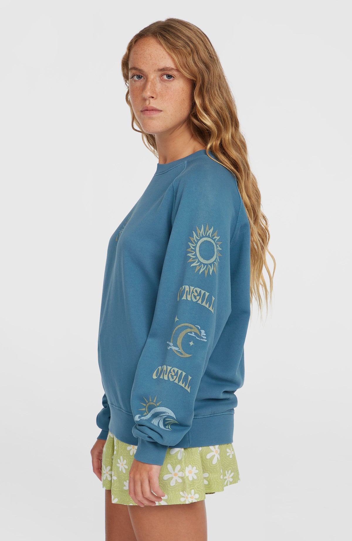 Beach Vintage Crew Sweatshirt | Copen Blue