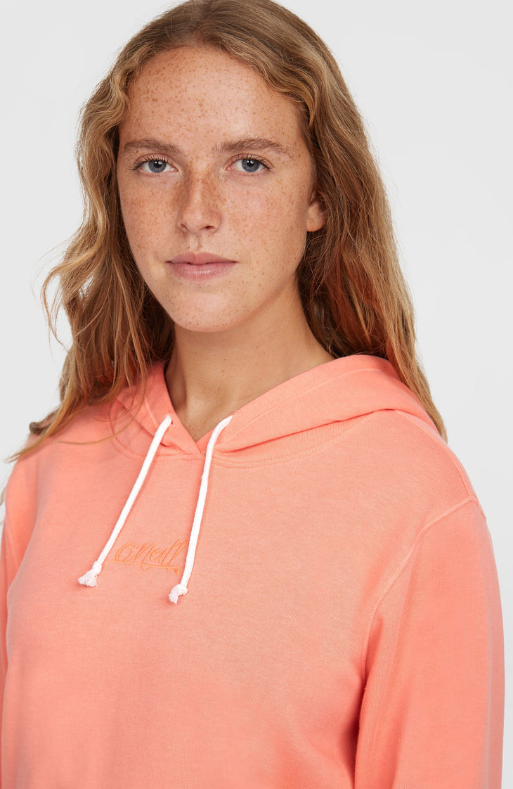 Essentials Script Hoodie | Coral Pink