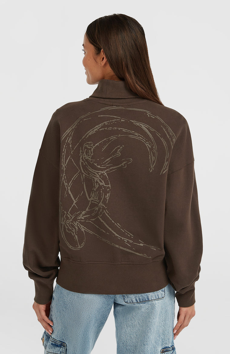 O'Riginals High-Neck Crew Sweatshirt | Coffee Bean