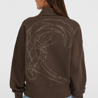 O'Riginals High-Neck Crew Sweatshirt | Coffee Bean