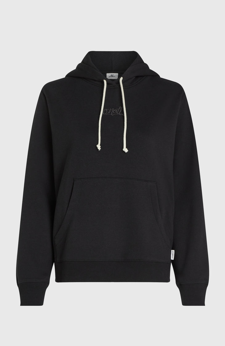 Essentials Script Hoodie | Black Out