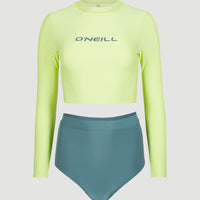 Hyperfreak Longsleeve Swimsuit Set | Sunny Lime Colour Block