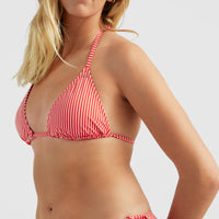 Capri - Bondey Triangle Bikini Set | Red Simple Stripe
