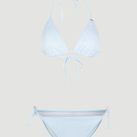 Capri - Bondey Triangle Bikini Set | Blue Simple Stripe