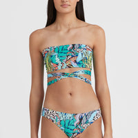 Jen - Maoi Bandeau Bikini Set | Blue Comic Seaweed