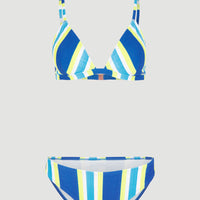 Alia - Cruz Triangle Bikini Set | Blue Towel Stripe