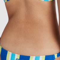 Terry Lucia Longline Triangle Bikini Set | Blue Towel Stripe