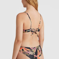 Maoi Bikini Bottoms | Black Tropical Flower