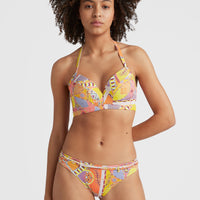 Panama Mould Wire Bra Bikini Top | Yellow Scarf Print