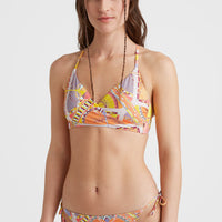 Baay Bralette Bikini Top | Yellow Scarf Print