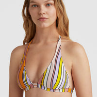 Marga Halter Bikini Top | Multi Stripe