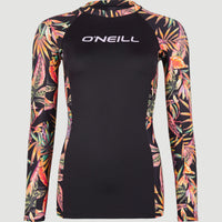 Anglet Longsleeve UPF 50+ Sun Shirt Skin | Black Tropical Flower