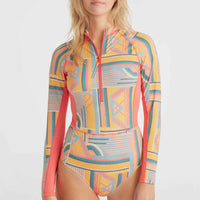 Women of the Wave Long Sleeve Surf Suit | Yellow Art Geo