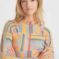 Women of the Wave Long Sleeve Surf Suit | Yellow Art Geo