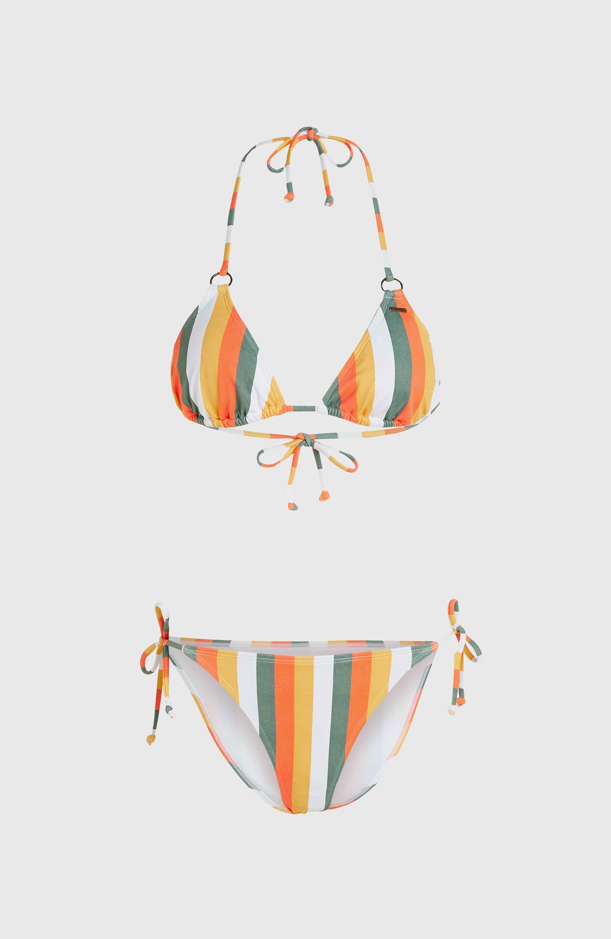 Orange and white striped bikini online