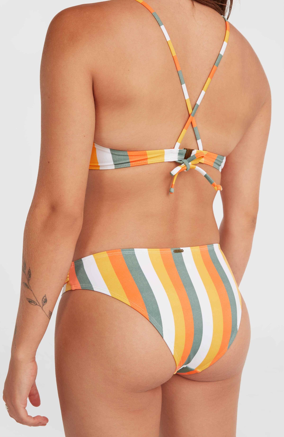 Cruz Bikini Bottoms | Orange Multistripe