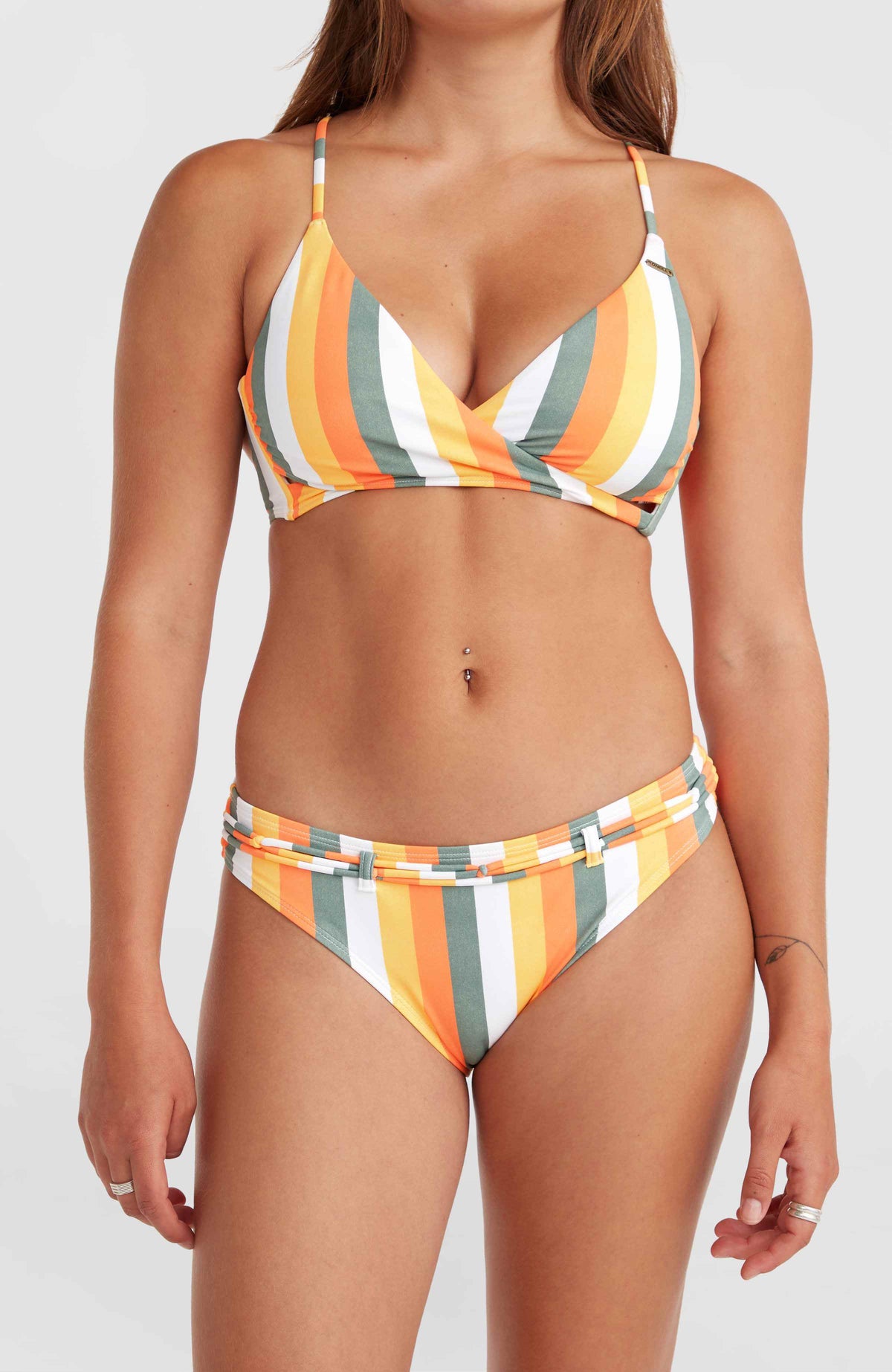 Cruz Bikini Bottoms | Orange Multistripe