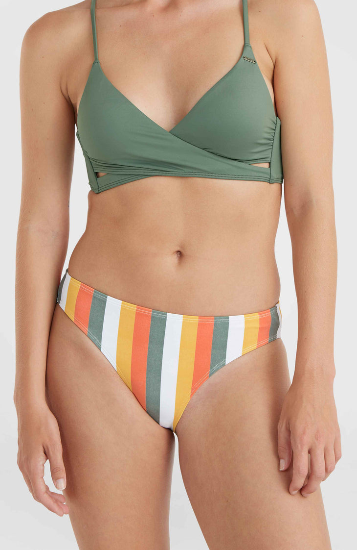 Rita Bikini Bottoms | Orange Multistripe