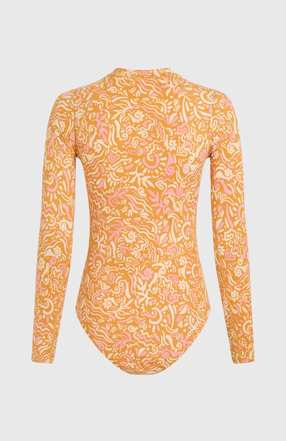 Women Of The Wave Long-Sleeve Surf Suit. | Orange Abstract Wave