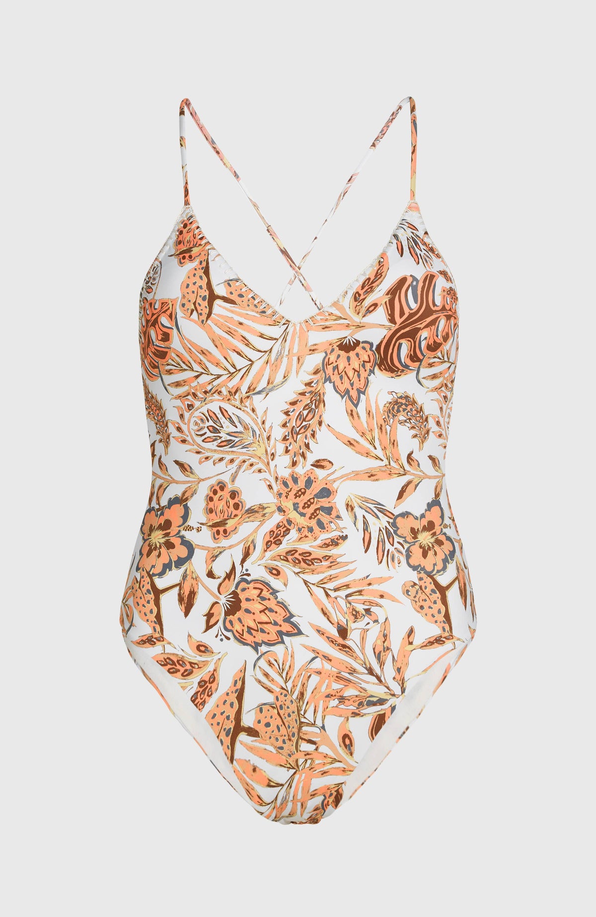 Saltwater Jaida Crochet Swimsuit | Orange Jungle Paisey