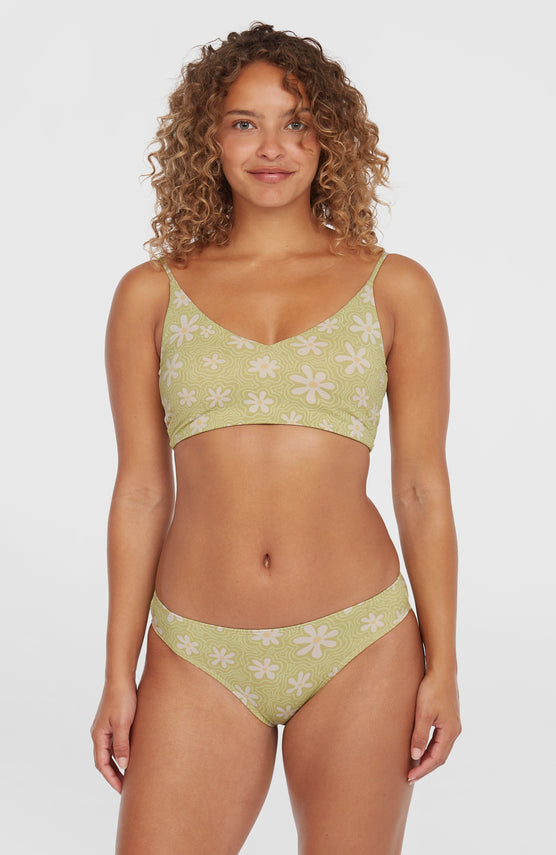 Beach Vintage Midles Rita Bikini Set | Green Daisyline