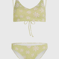 Beach Vintage Midles Rita Bikini Set | Green Daisyline