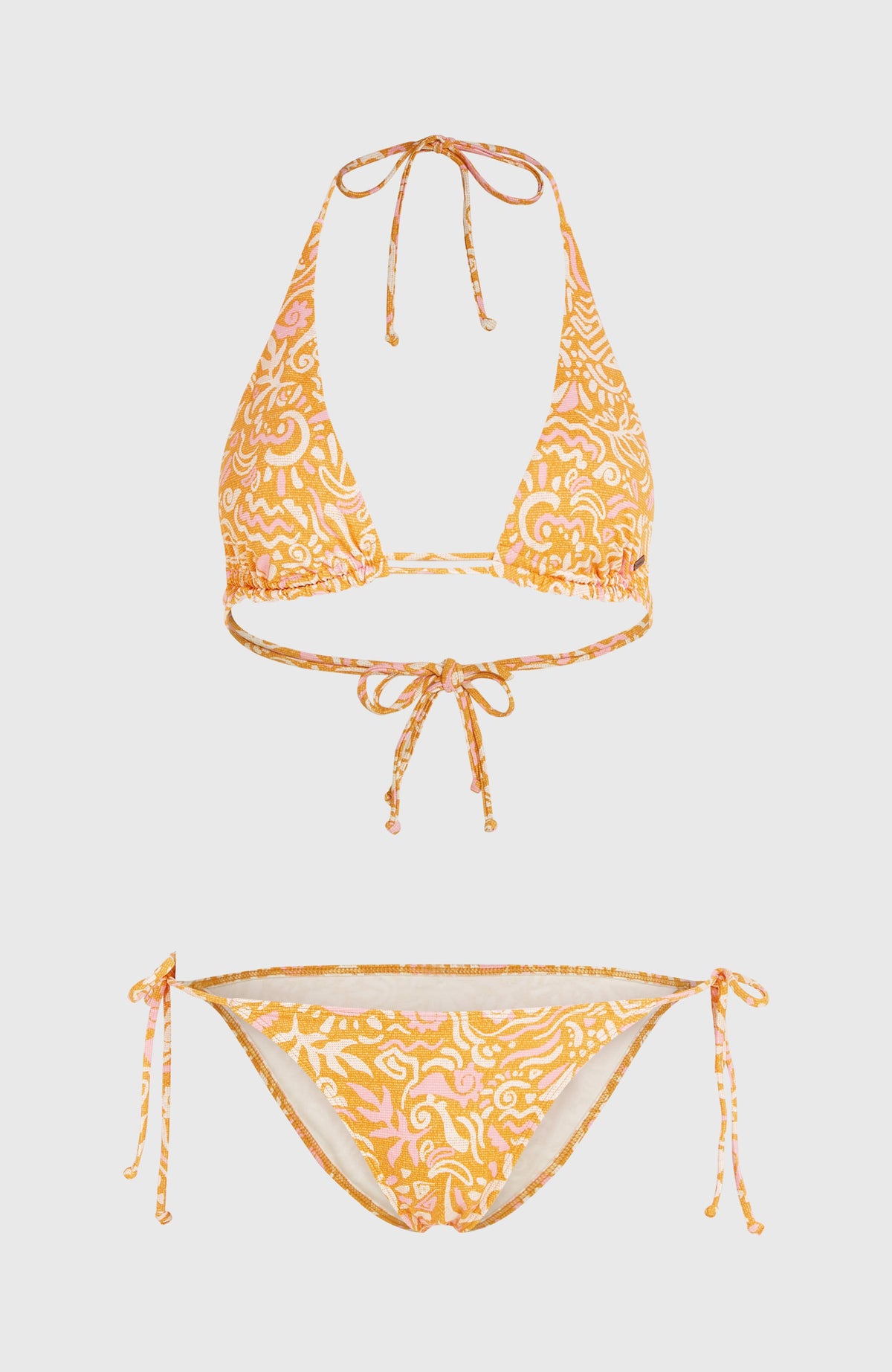 Women Of The Wave Mother Maracas Bikini Set | Orange Abstract Wave
