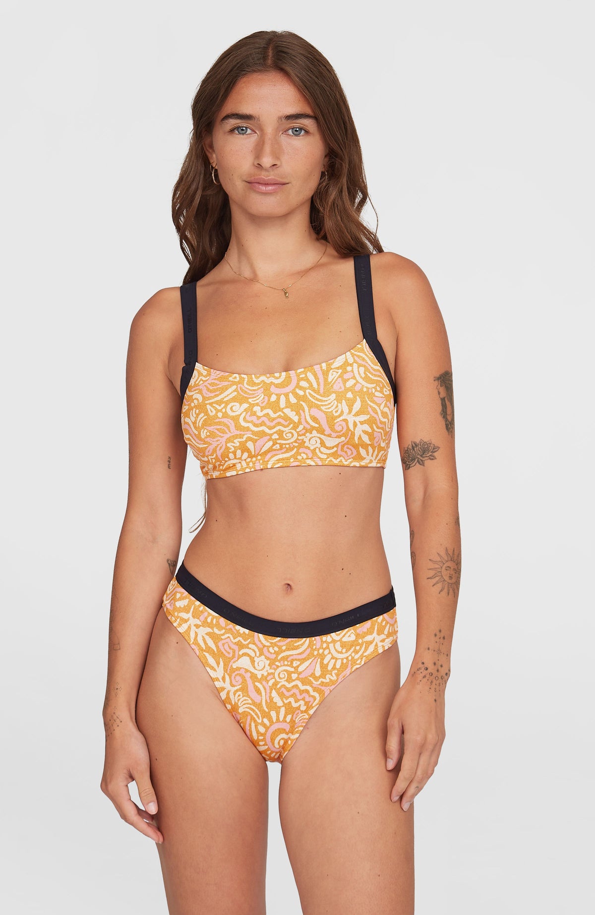Sport Bikini Set | Orange Abstract Wave