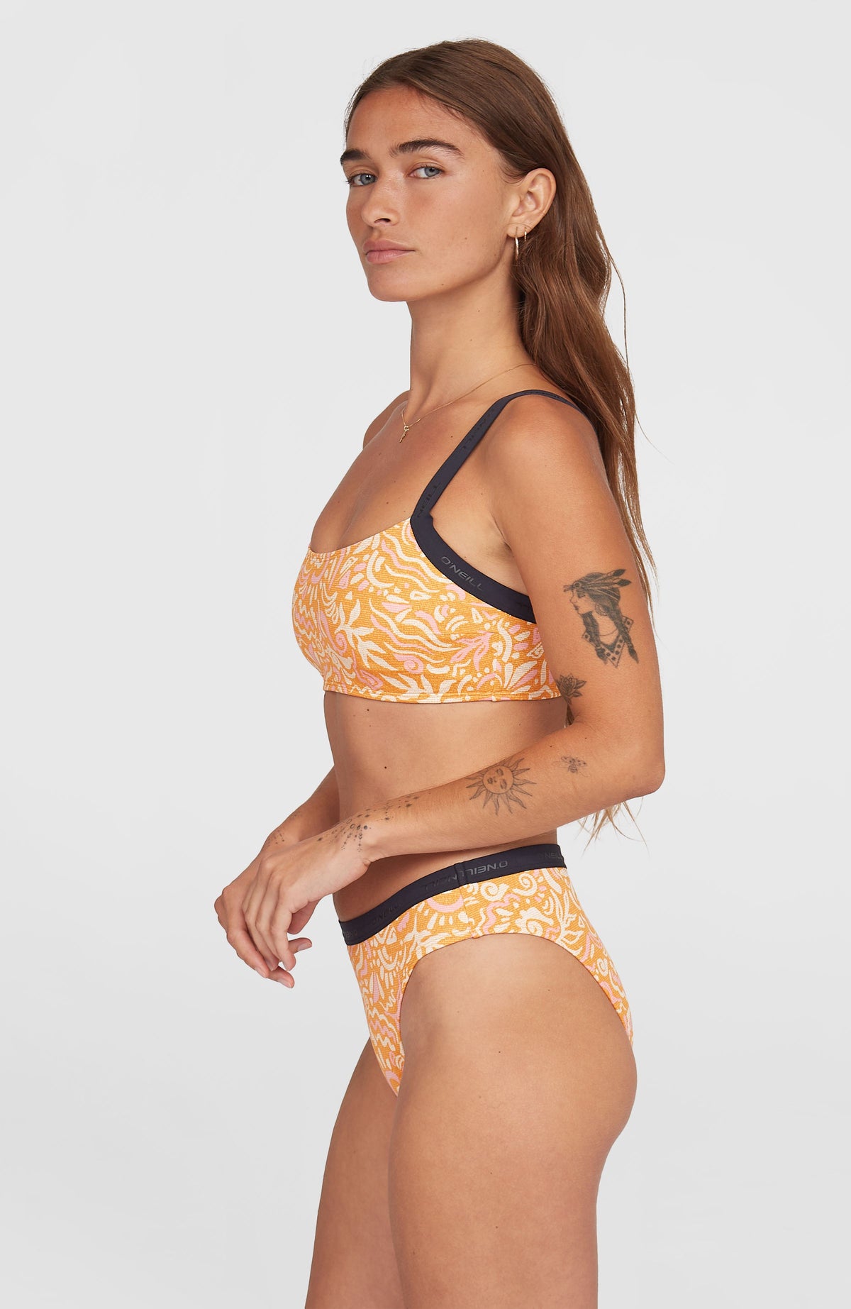 Sport Bikini Set | Orange Abstract Wave