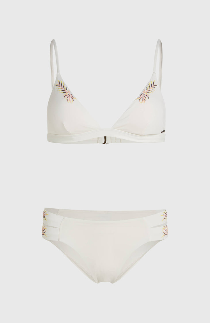 Seaside Boulder Embroidery Bikini Set | Snow White