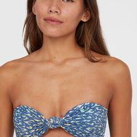 Knot Bandeau Matira Bikini Set | Yellow Animal Blur