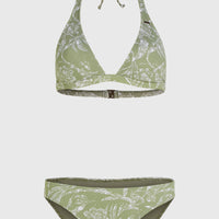 Essentials Maria Cruz Bikini Set | Green Textured Jungle