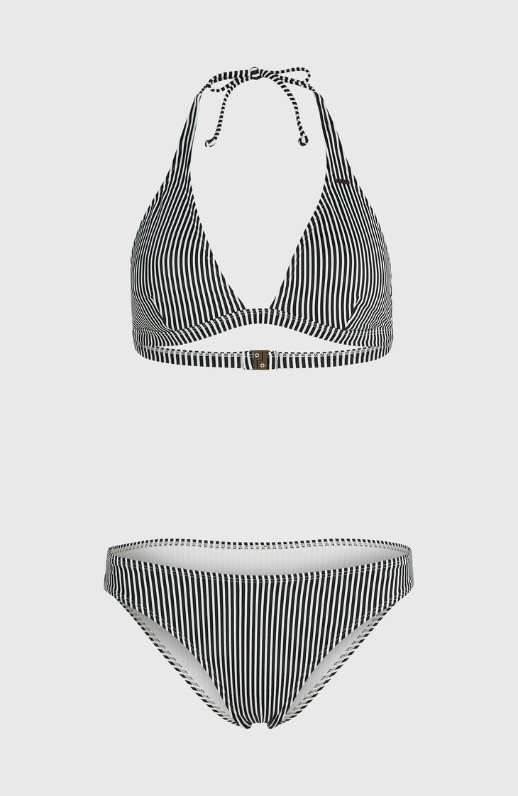 Essentials Marga Cruz Bikini Set | Black Simple Stripe