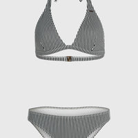 Essentials Maria Cruz Bikini Set | Black Simple Stripe