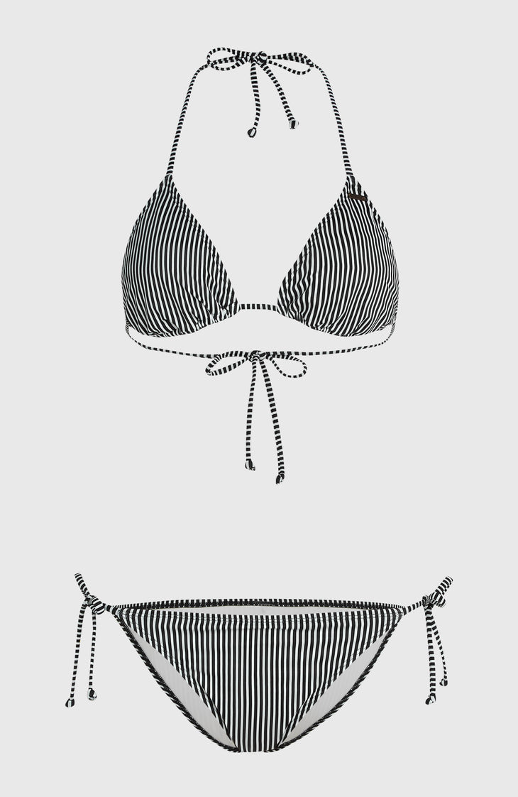 Essentials Capri Bondey Bikini Set | Black Simple Stripe