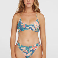 Huntington Bralette Bikini Top | Blue Painted Tropics