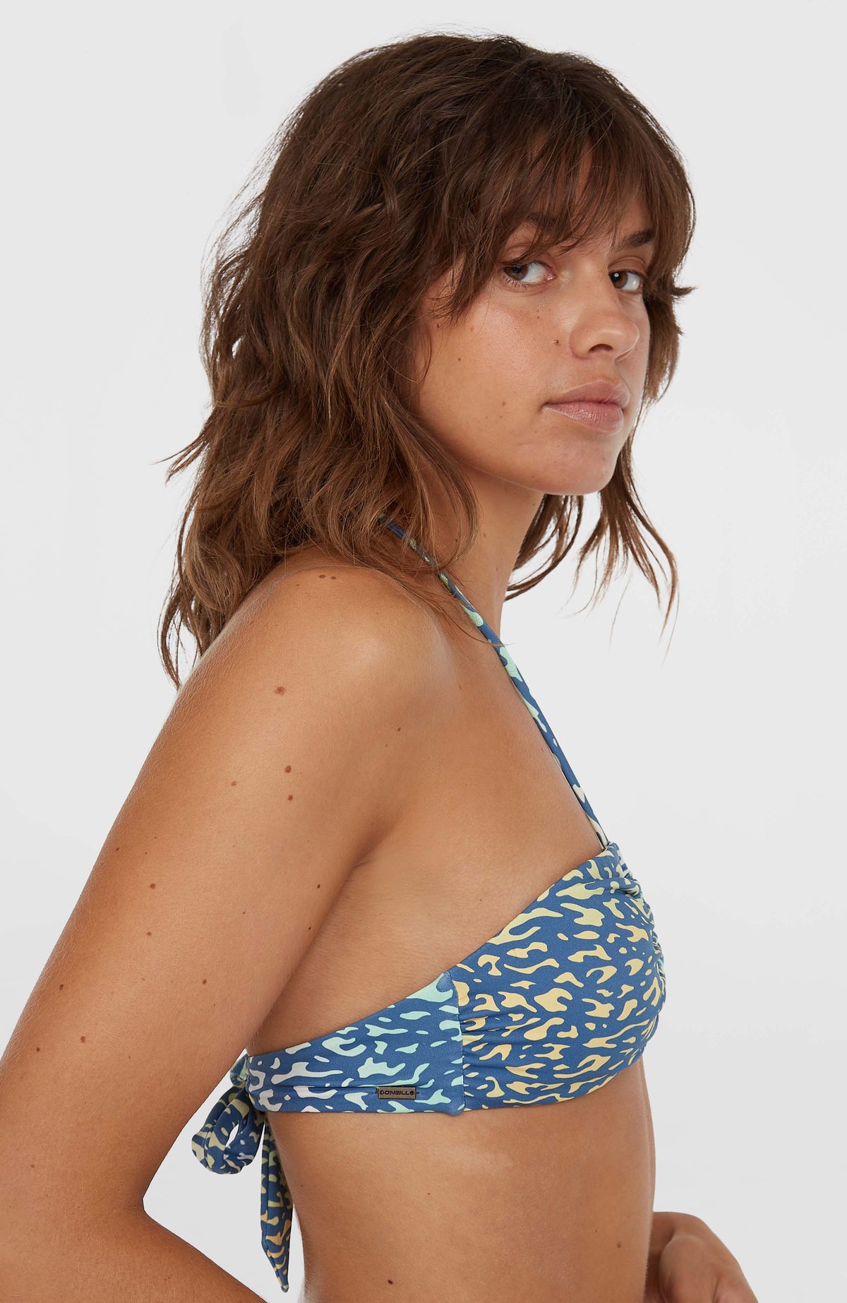 Embry Bikini Top | Yellow Animal Blur