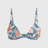 Seaside Tri Bikini Top | Blue Painted Tropics