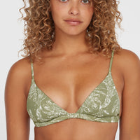 Seaside Tri Bikini Top | Green Textured Jungle