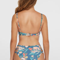 Boulders Strappy Sides Bikini Bottoms | Blue Painted Tropics