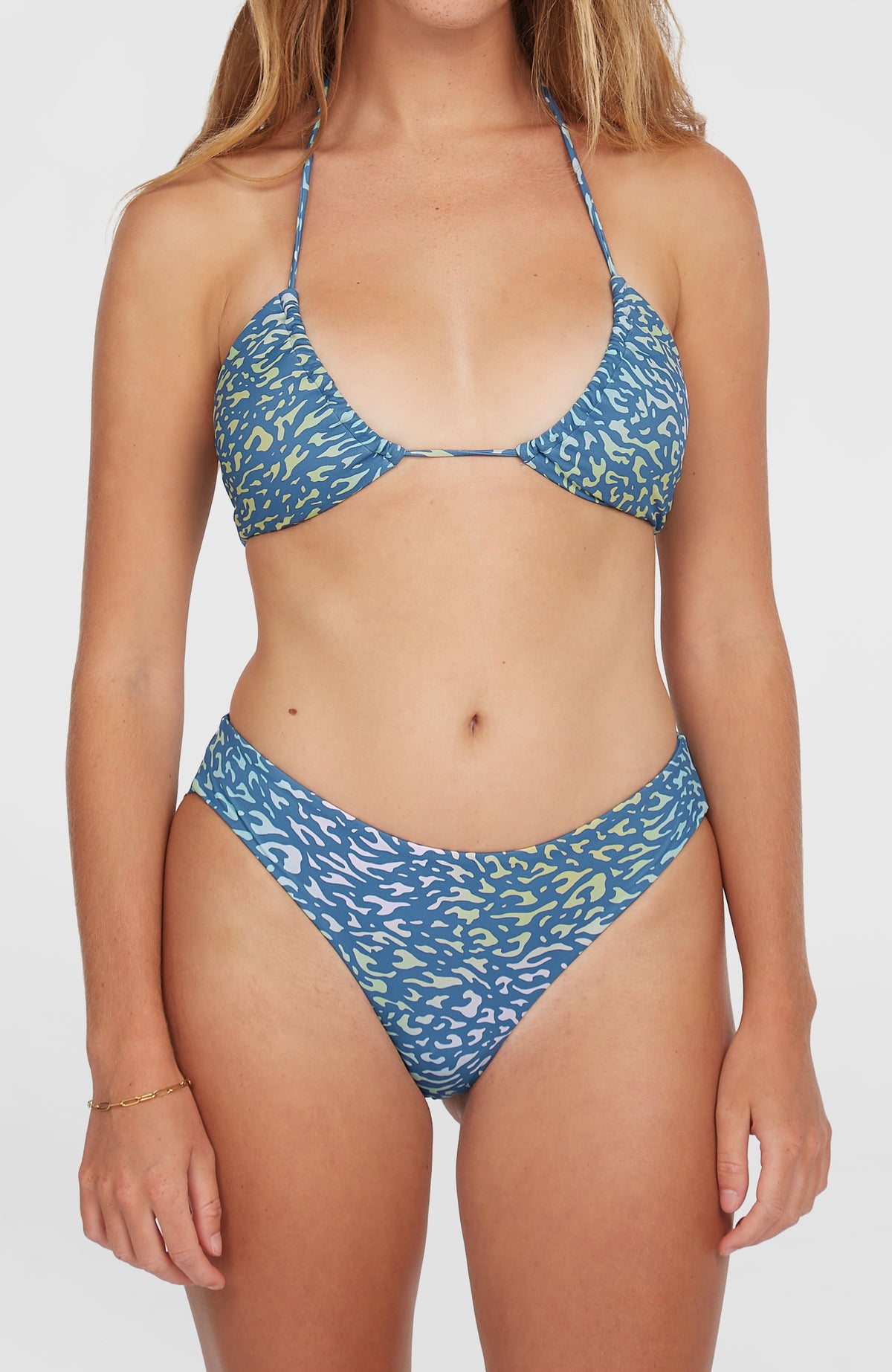 Maoi Bikini Bottoms | Yellow Animal Blur